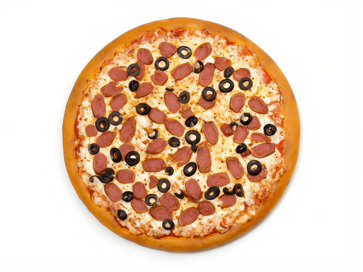 بيتزا نقانق جبن